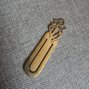 Vintage Sterling Silver Floral Bookmark